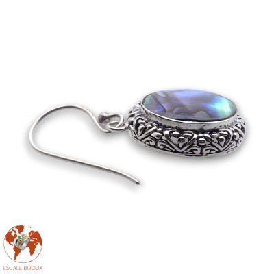 boucles d oreilles abalone argent
