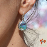 boucles d oreilles argent et abalone