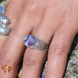bague argent nacre abalone