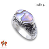 bague abalone femme argent
