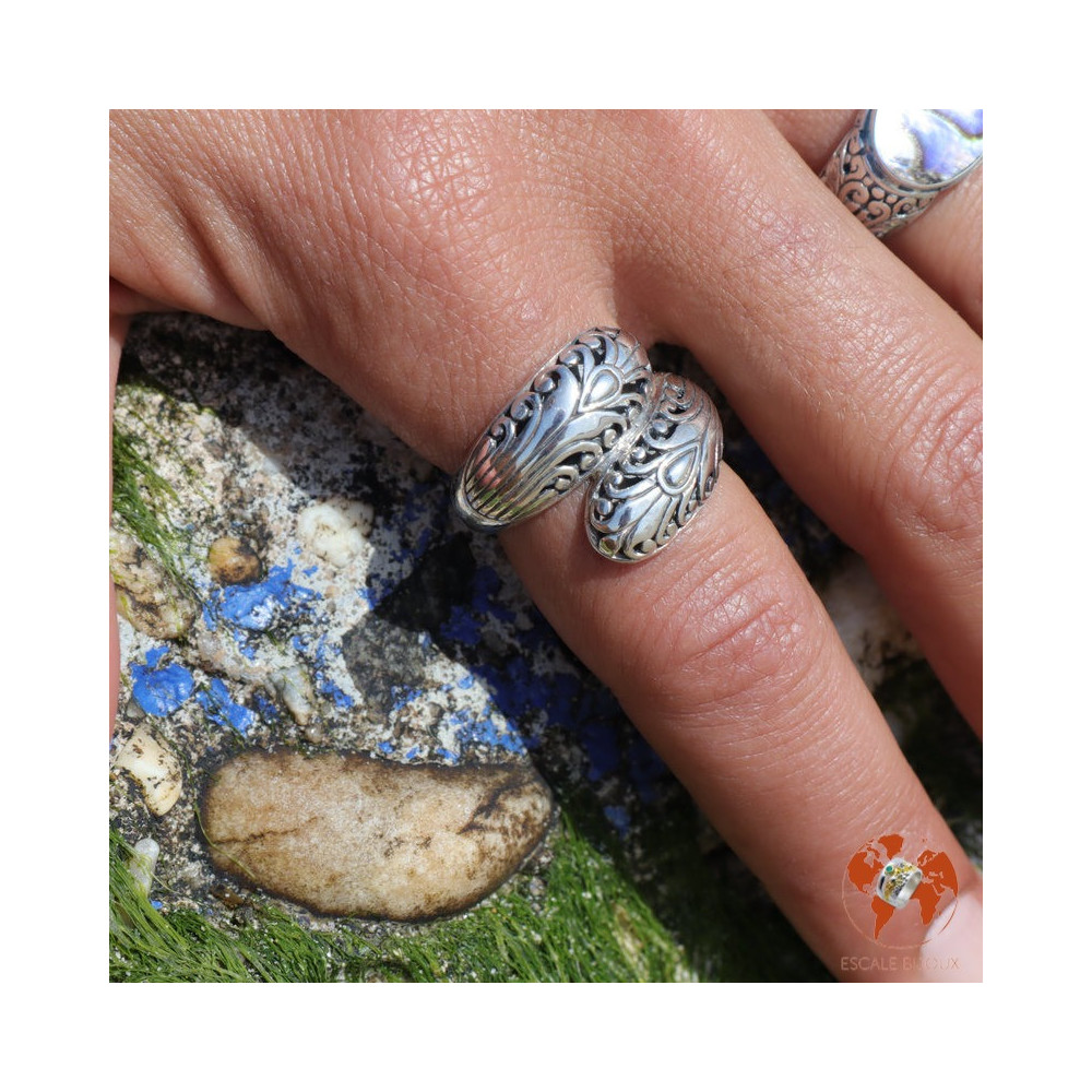 bague argent femme