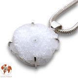 pendentif argent et quartz solaire femme