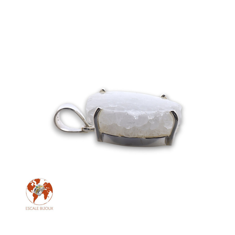 Pendentif en argent sterling et quartz solaire stalactite