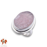 bague argent quartz rose femme