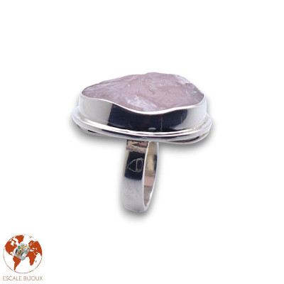 quartz rose bague