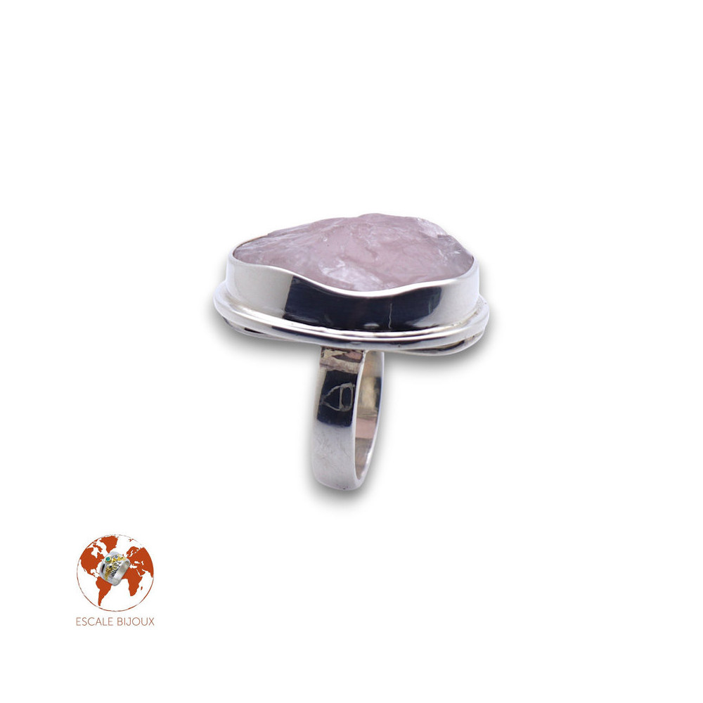 quartz rose bague