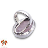 bague argent quartz rose
