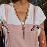 pendentif quartz rose argent