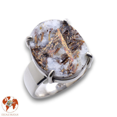 bague argent astrophyllite
