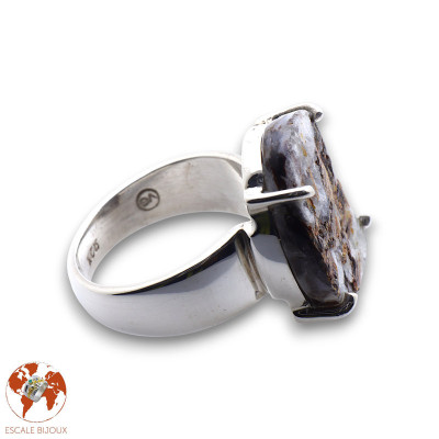 bague argent avec astrophyllite