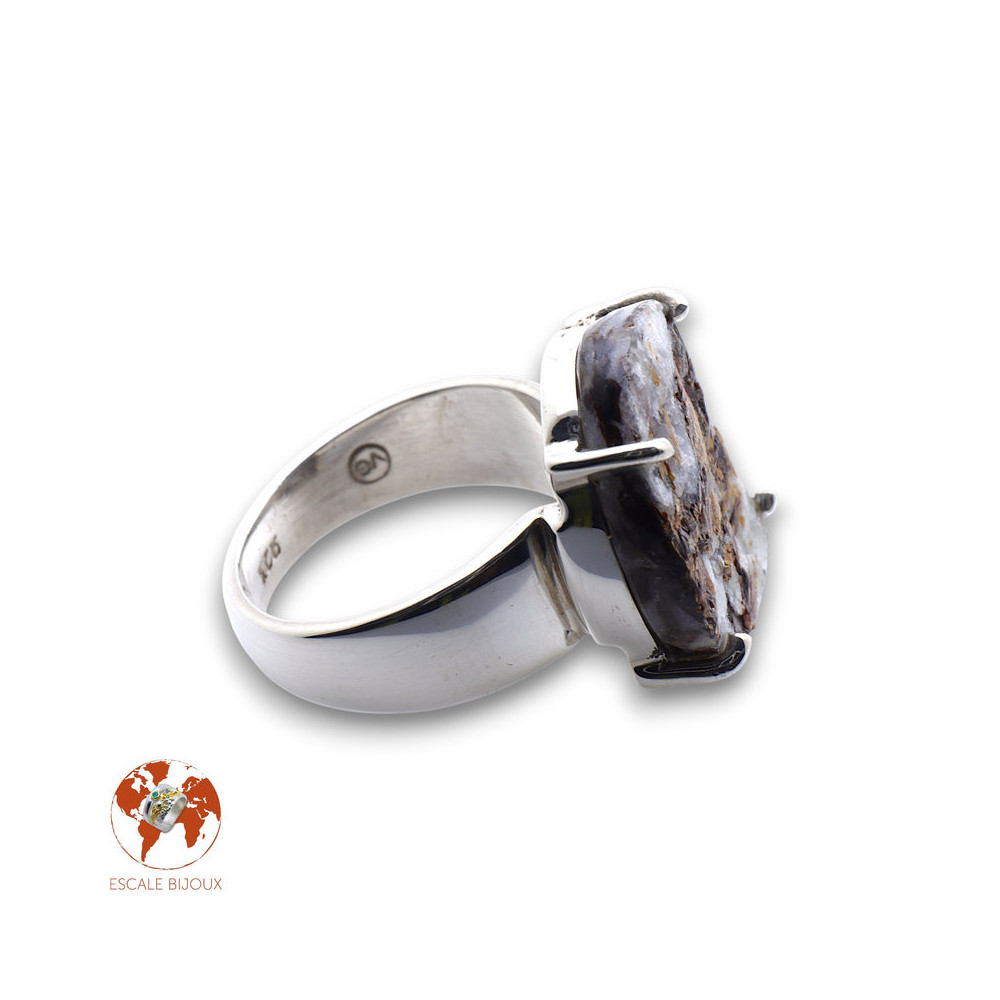 bague argent avec astrophyllite