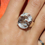 bague argent et astrophyllite femme