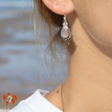 boucle d oreille femme quartz rose