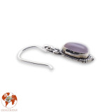 boucles d oreilles pendantes quartz rose