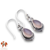 boucles d'oreilles quartz rose
