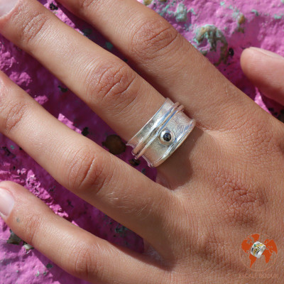 bague argent diamant