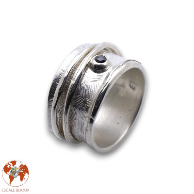 bague argent avec diamant