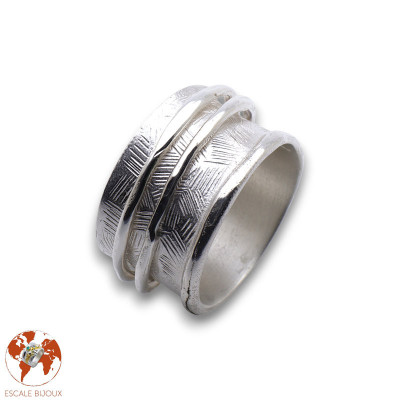 bague argent diamant noir