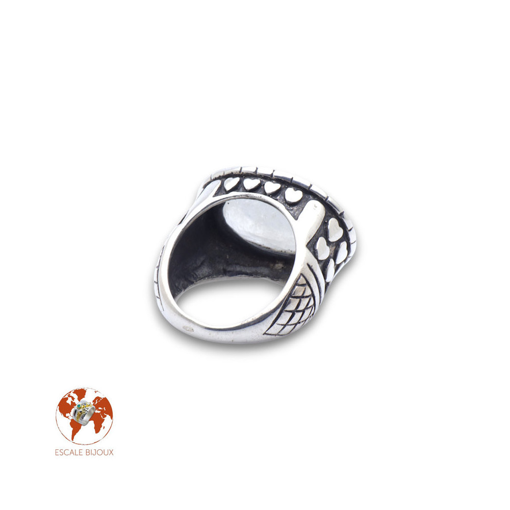 pierre de lune bague femme