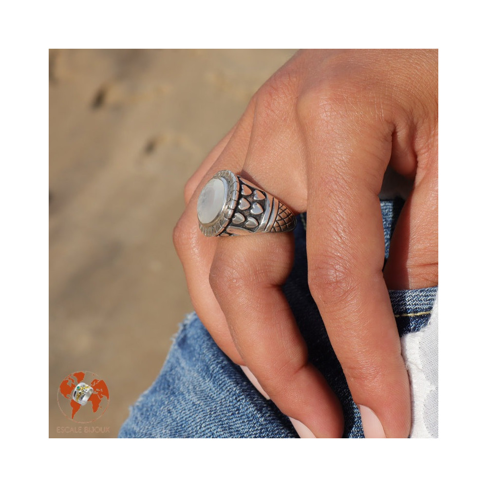 pierre de lune bague