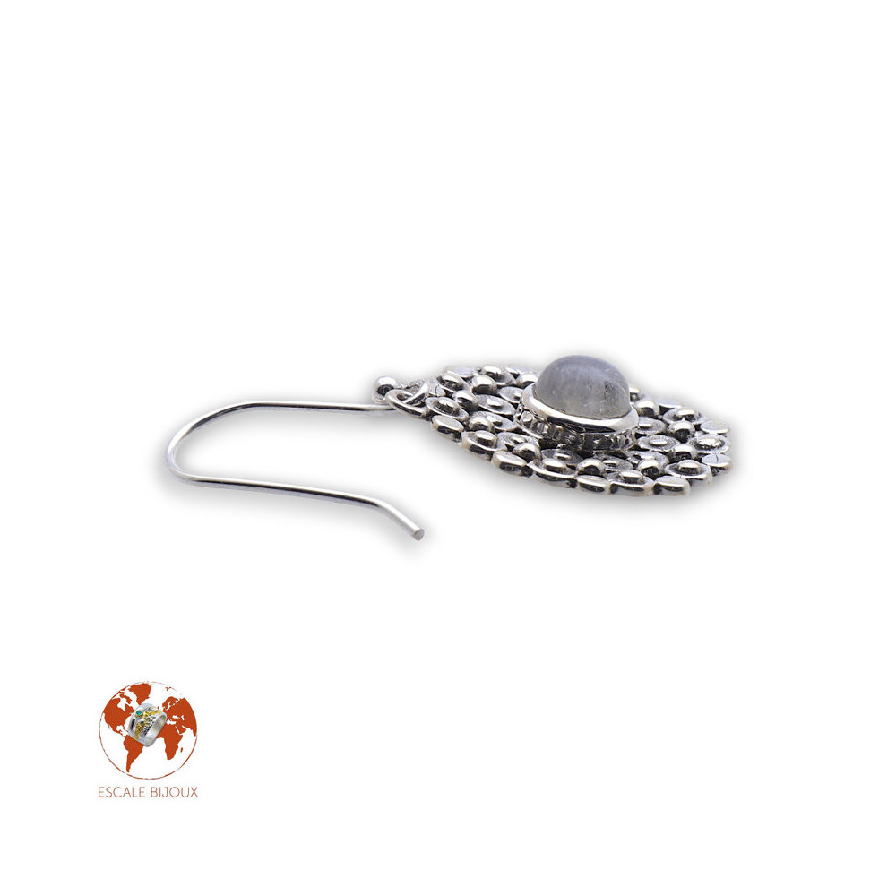boucles d oreilles bijoux pierre de lune