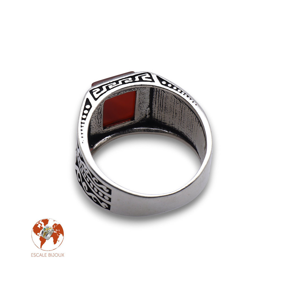 bague cornaline homme