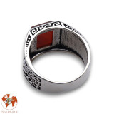 bague cornaline homme