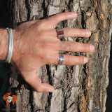 bague homme argent cornaline