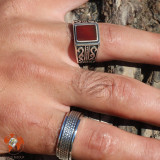 bague homme cornaline argent