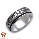 bague argent anti stress homme