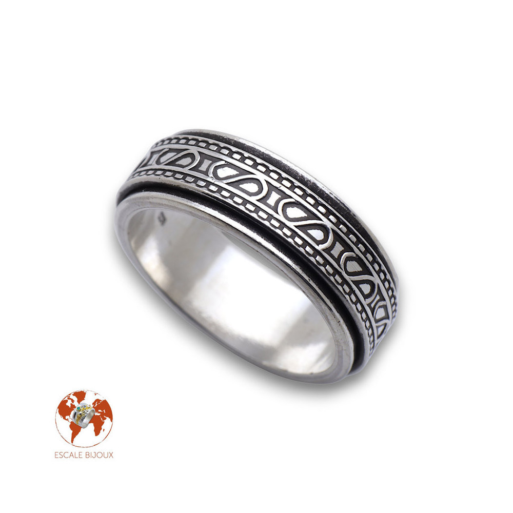 bague anti stress argent 925