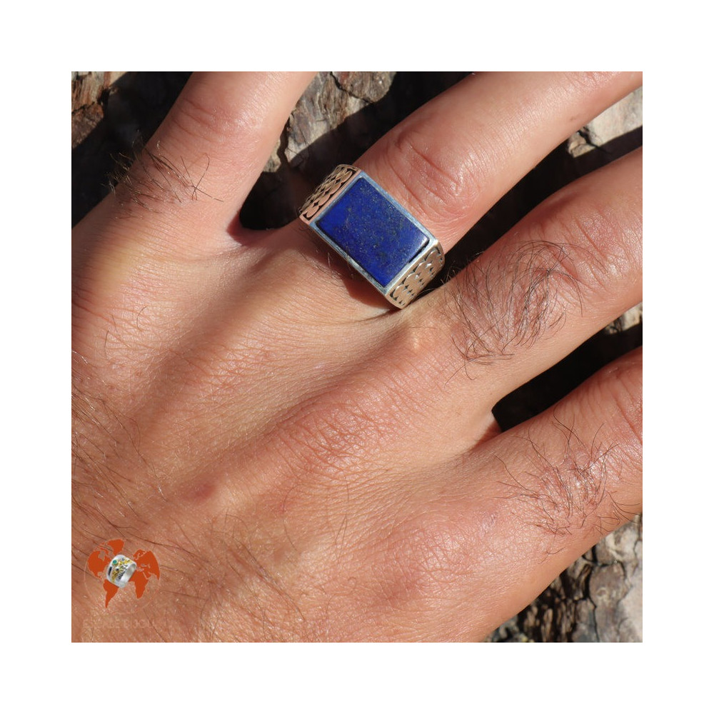 lapis lazuli bague homme
