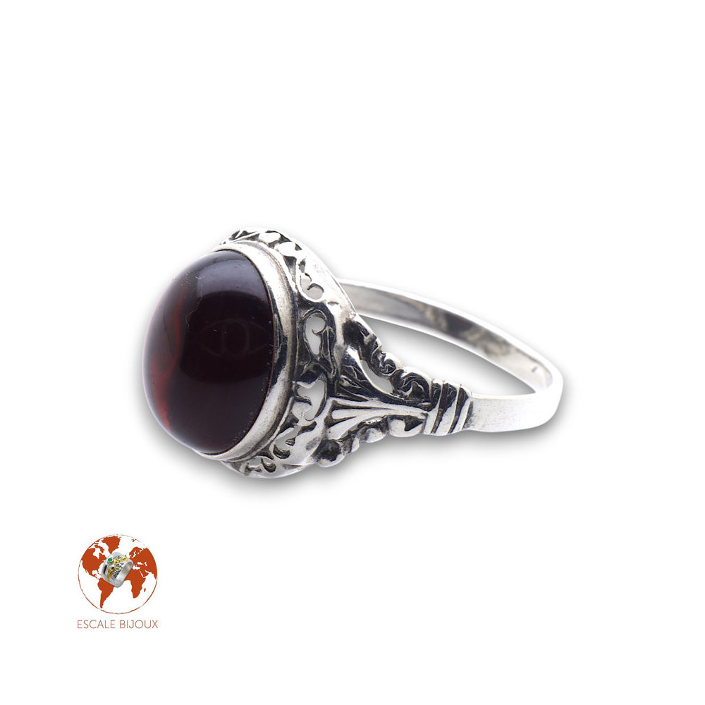ambre cerise bijou argent