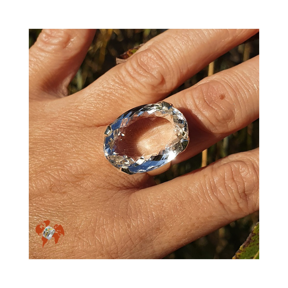 cristal de roche bague