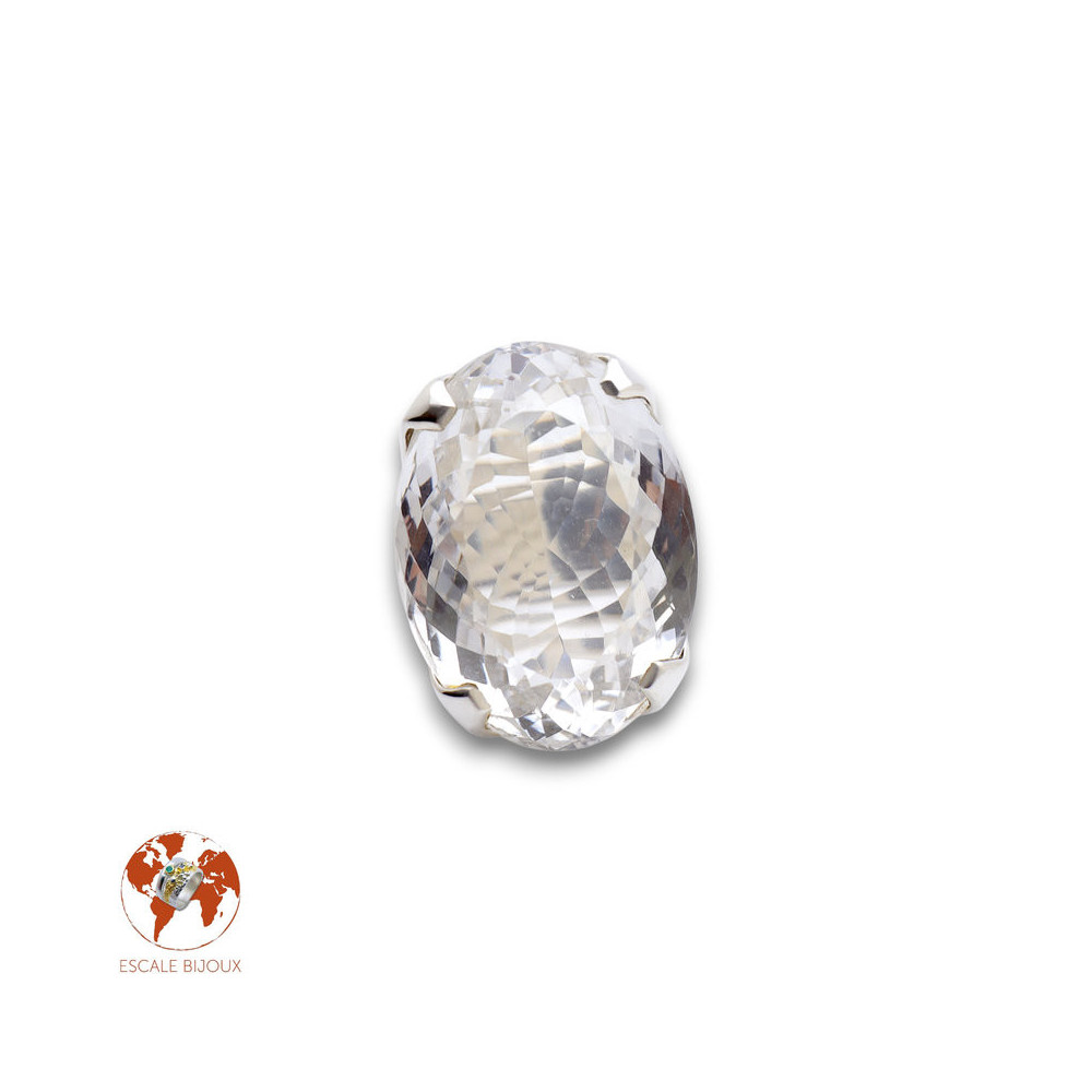 bague pierre cristal de roche
