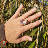 bague cristal de roche femme