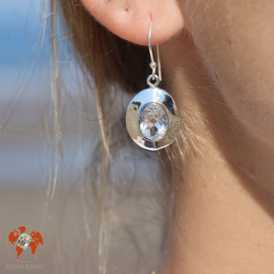 boucle cristal de roche