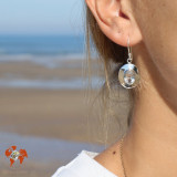 cristal de roche boucle d oreille