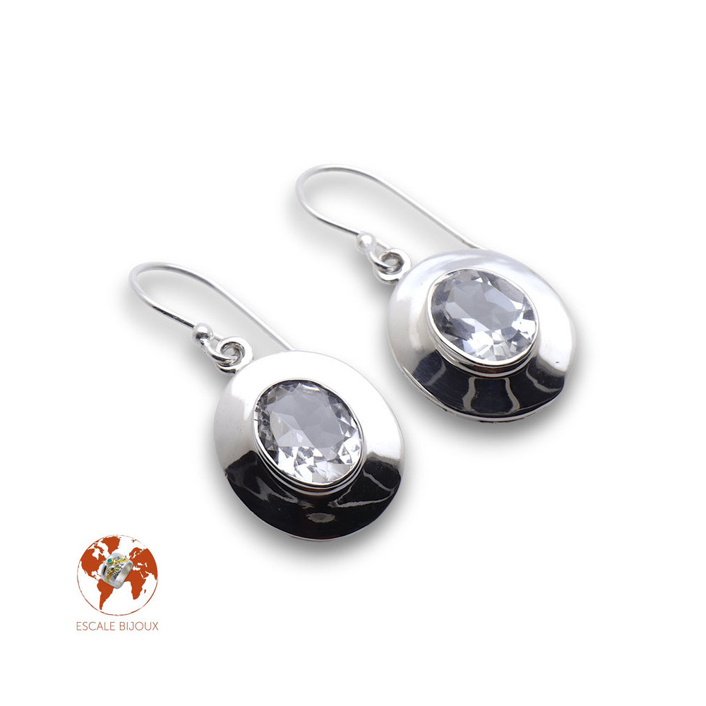 boucles d'oreilles cristal de roche