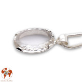 pierre cristal de roche pendentif