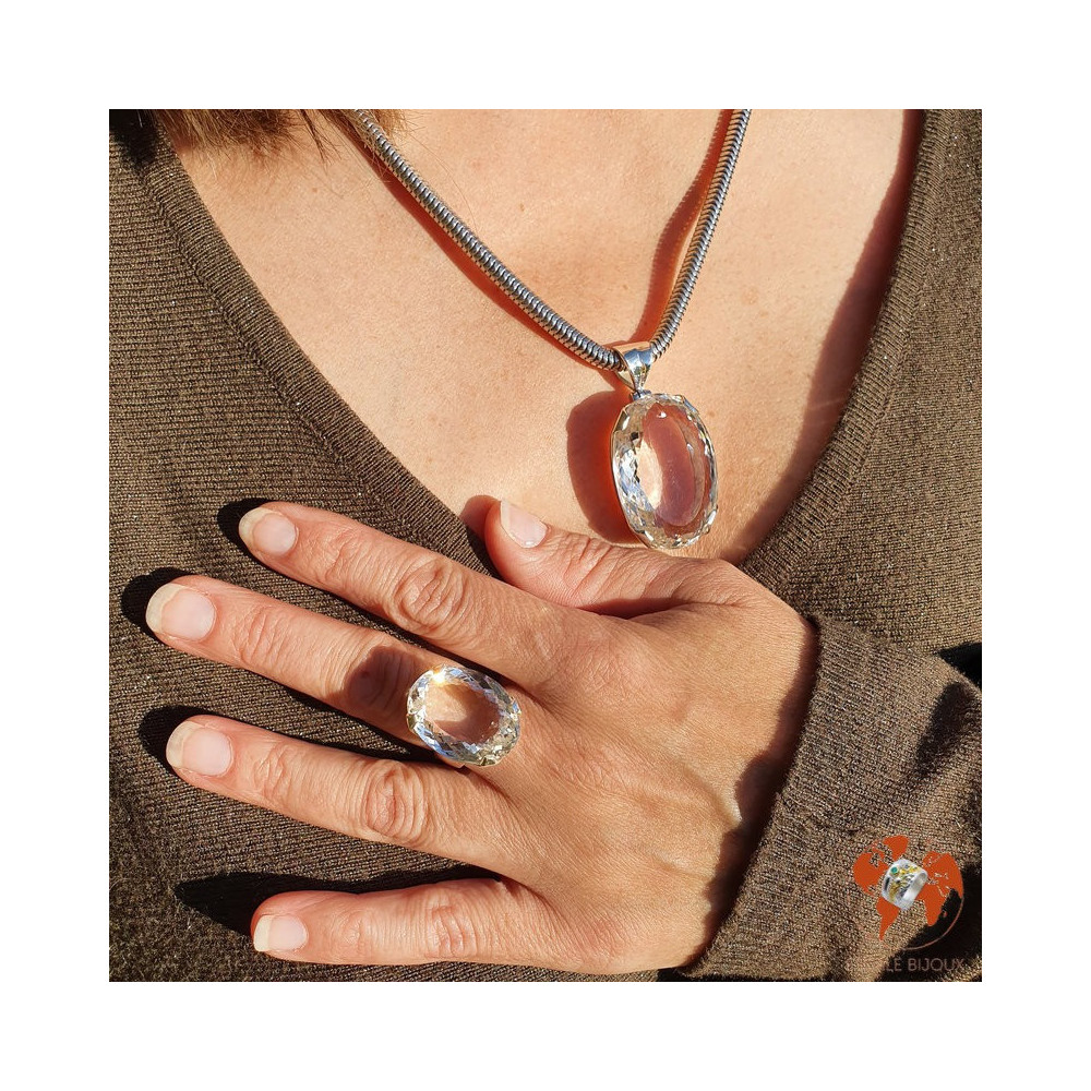 cristal de roche pendentif