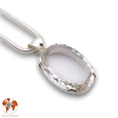 cristal de roche bijoux pendentif