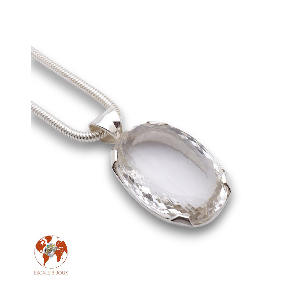 cristal de roche bijoux pendentif