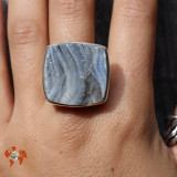 calcédoine bleue bague
