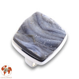 bague argent calcédoine