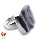 bague argent calcedoine