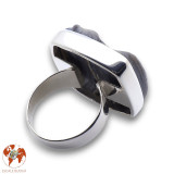 bague argent avec calcédoine