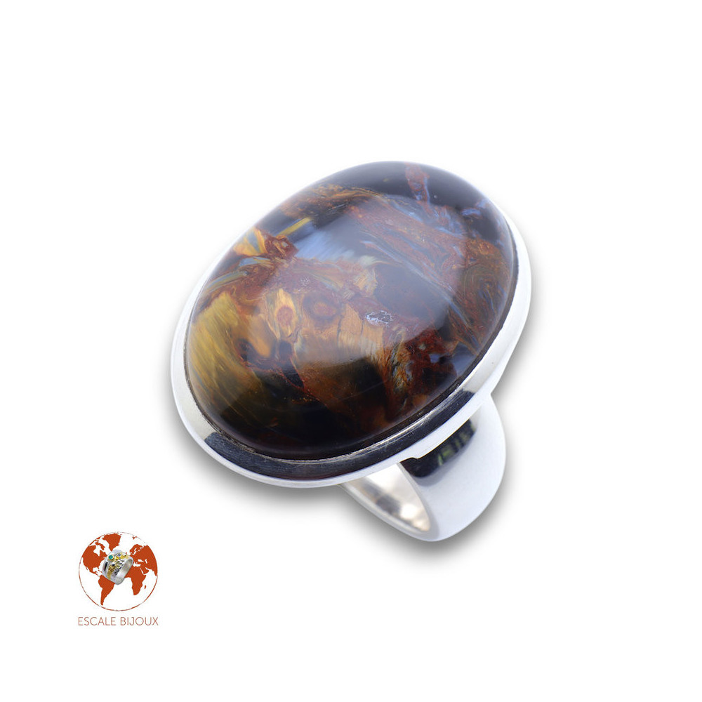 bague argent pietersite femme
