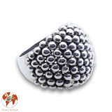 bague argent bulle