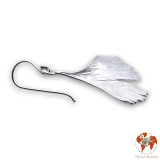 boucle d oreille feuille ginkgo argent